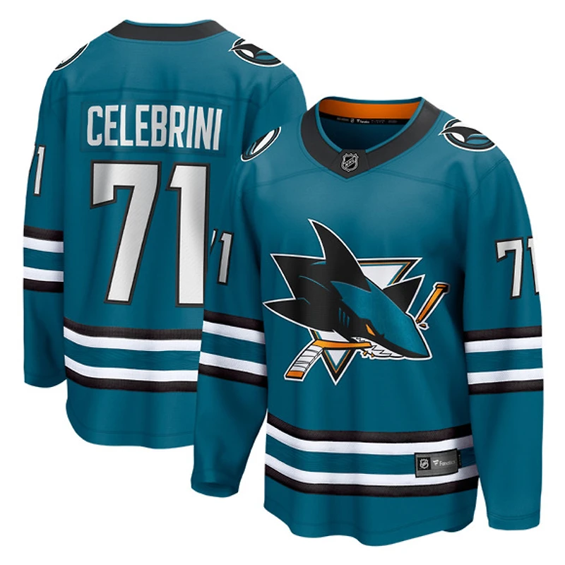 Breakaway Sharks Celebrini (à domicile) - Jersey de hockey réplique pour homme