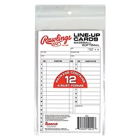 17LU - Baseball/Softball Line-Up Card Refill Pack