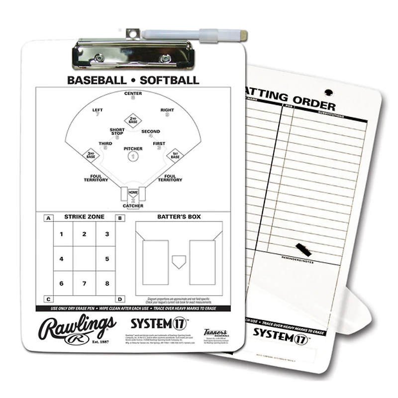 Clip - Planchette à pince pour entraîneur de baseball