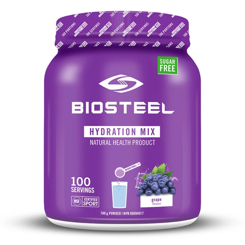 Mélange d'hydratation (700 g) - Raisin - Mélange pour sportif de haut niveau