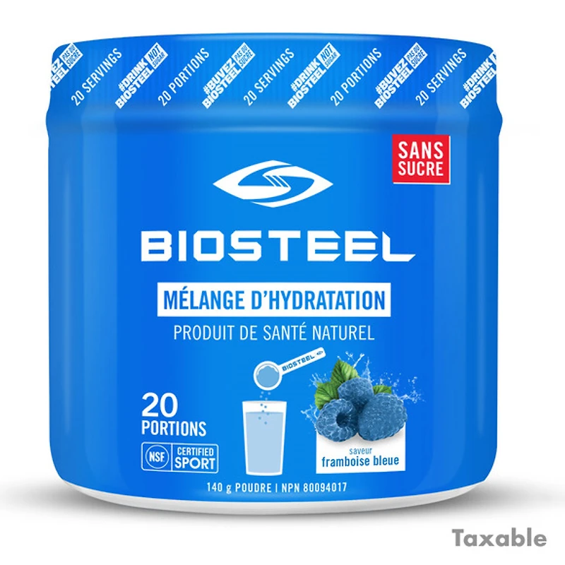 Mélange d'hydratation (140 g) - Framboise bleue - Mélange pour sportif de haut niveau