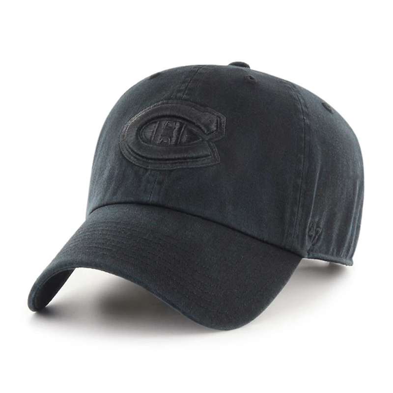 Black Tonal Clean Up Canadiens de Montréal - Casquette ajustable de la LNH pour adulte