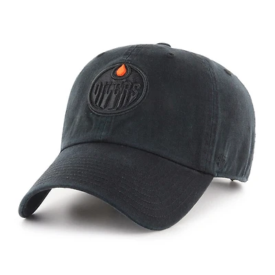 Black Tonal Clean Up Oilers d'Edmonton - Casquette ajustable de la LNH pour adulte