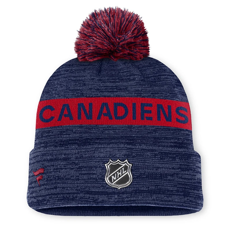 Authentic Pro Rink - Tuque à revers avec pompon pour adulte