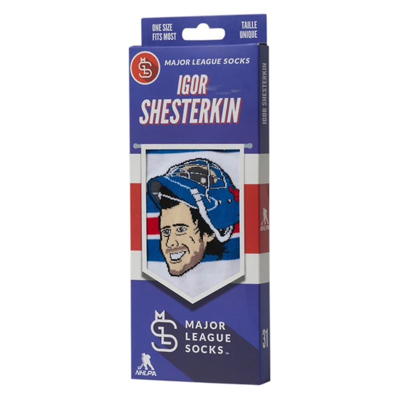 Igor Shesterkin Rangers de New York LNH - Chaussettes caricatures pour adulte