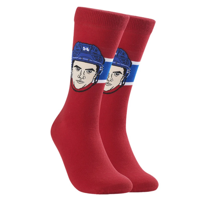 Nick Suzuki Montreal Canadiens NHL - Adult Caricature Crew Socks