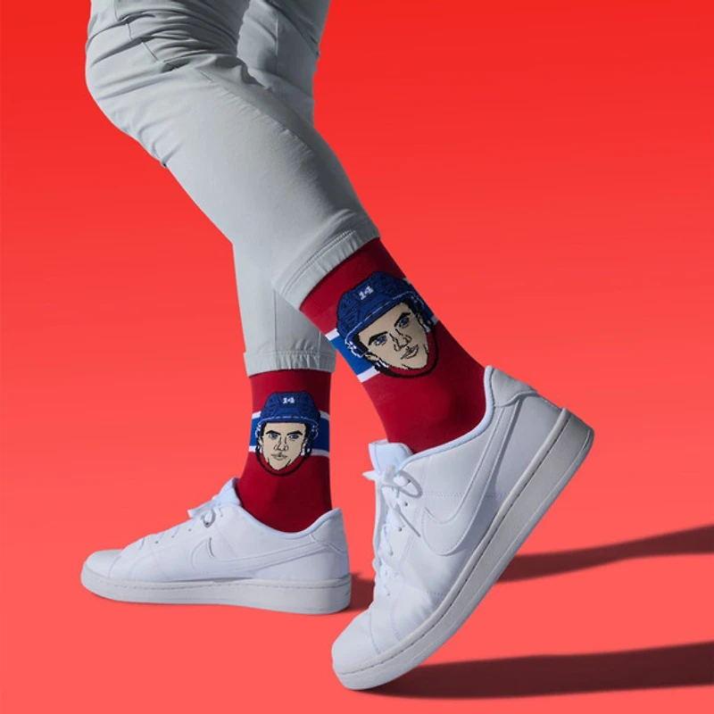 Nick Suzuki Montreal Canadiens NHL - Adult Caricature Crew Socks