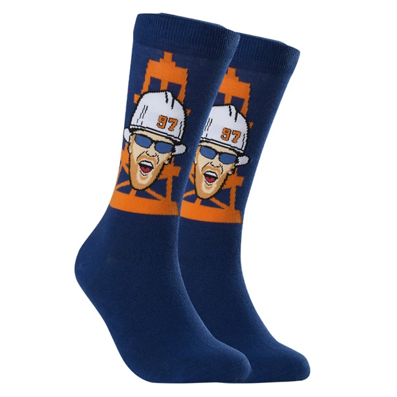 Connor McDavid Edmonton Oilers NHL Special Edition - Adult Caricature Crew Socks