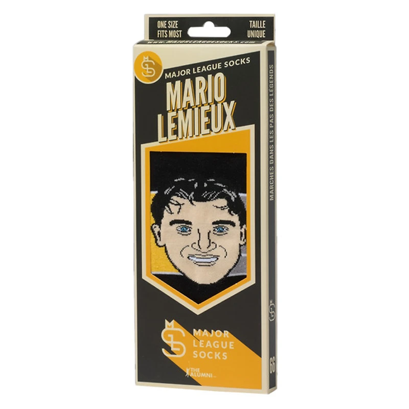 Mario Lemieux Penguins de Pittsburgh LNH - Chaussettes caricatures pour adulte
