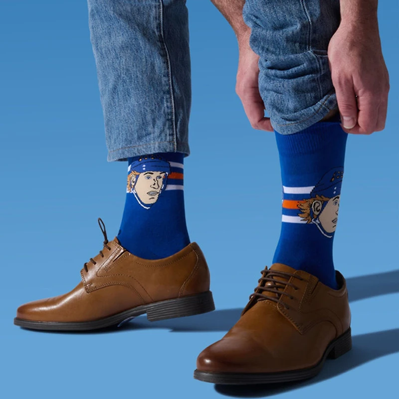 Wayne Gretzky Oilers d'Edmonton LNH - Chaussettes caricatures pour adulte