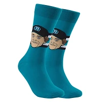 Macklin Celebrini Sharks de San Jose LNH Édition Recrue - Chaussettes caricatures pour adulte