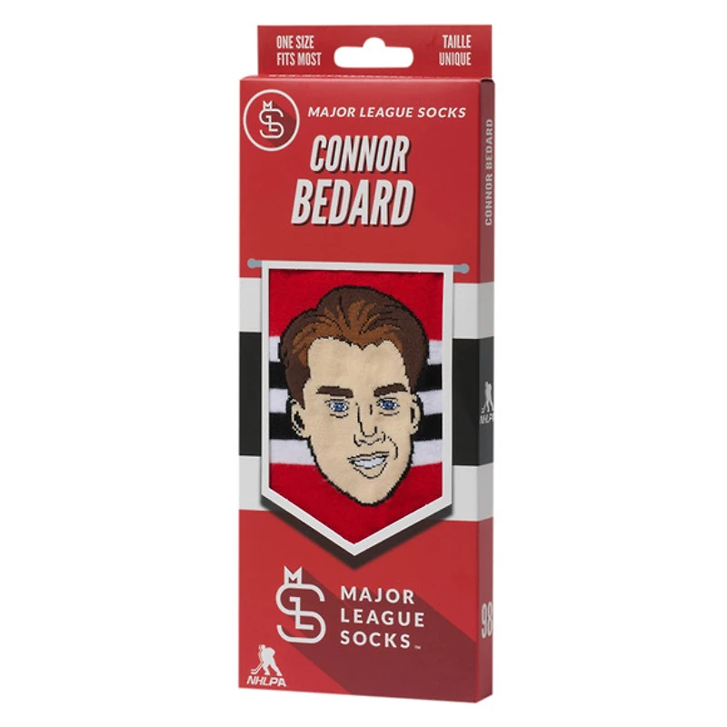 Connor Bedard Chicago Blackhawks NHL - Adult Caricature Crew Socks