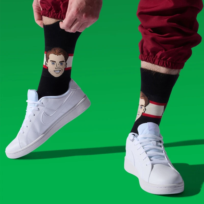Connor Bedard Chicago Blackhawks NHL Retro Edition - Adult Caricature Crew Socks