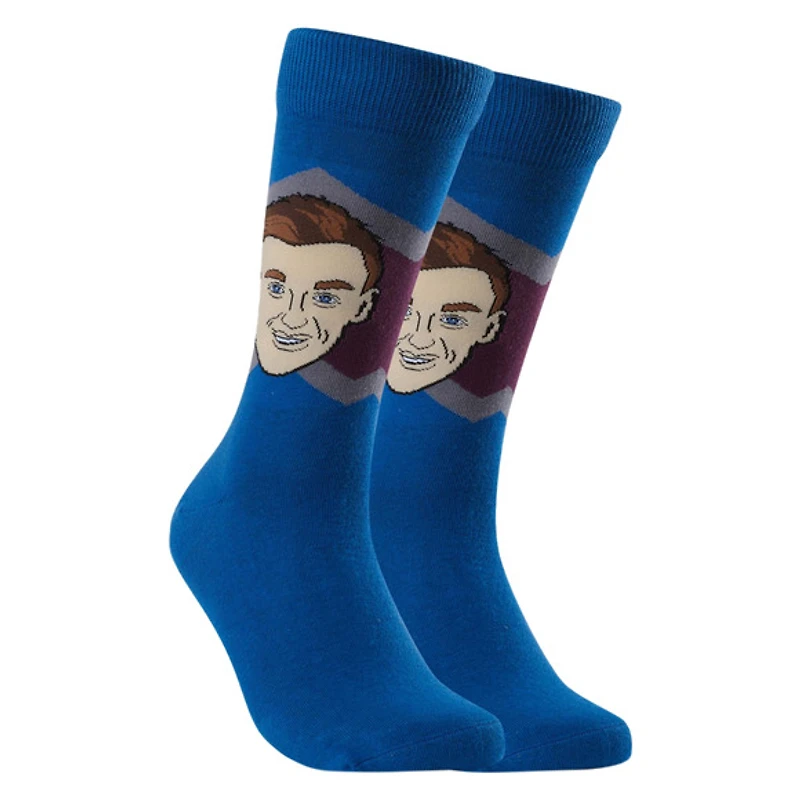 Cale Makar Avalanche du Colorado LNH - Chaussettes caricatures pour adulte