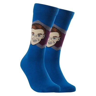 Cale Makar Avalanche du Colorado LNH - Chaussettes caricatures pour adulte