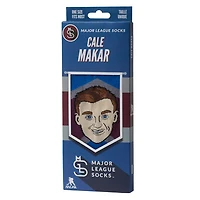 Cale Makar Avalanche du Colorado LNH - Chaussettes caricatures pour adulte