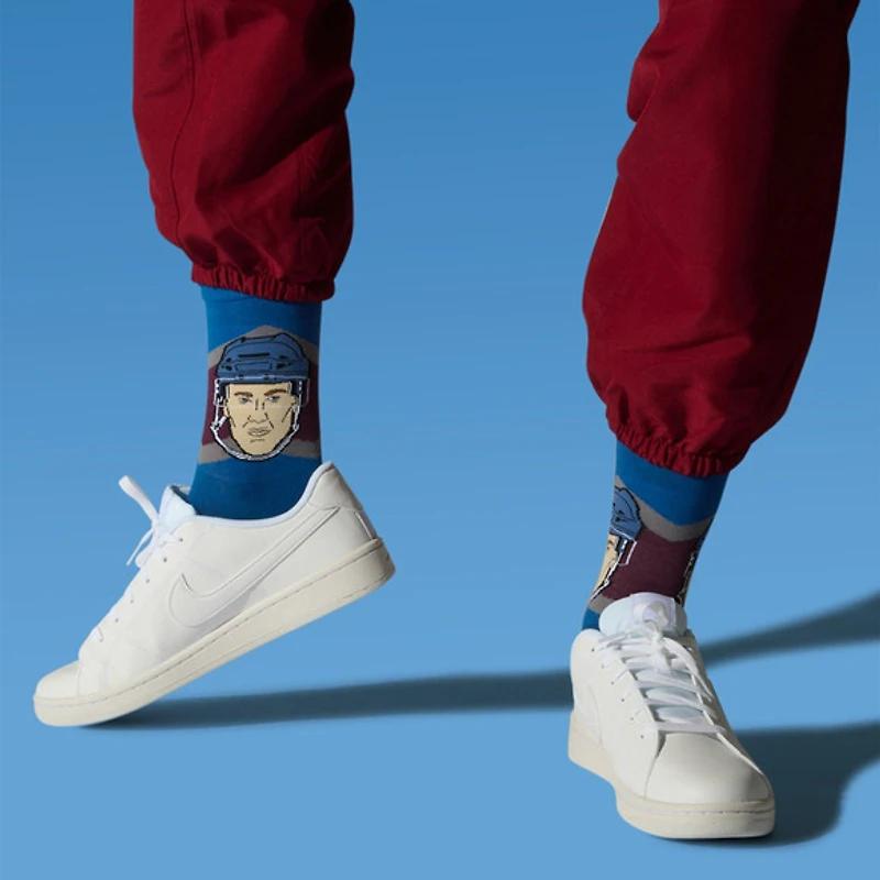 Nathan MacKinnon Avalanche du Colorado LNH - Chaussettes caricatures pour adulte