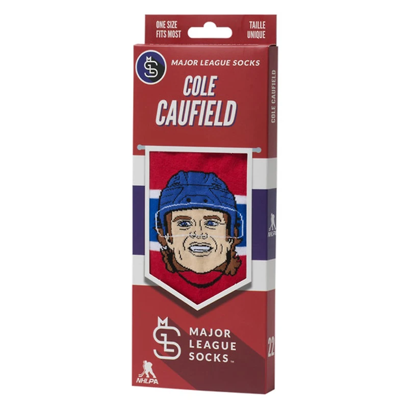 Cole Caufield Montreal Canadiens NHL - Adult Caricature Crew Socks