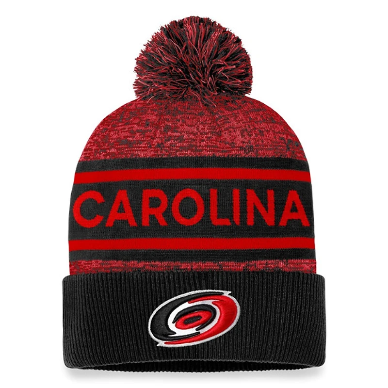 Authentic Pro Rink Heathered Knit - Tuque à revers avec pompon pour adulte