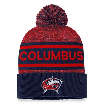 Authentic Pro Rink Heathered Knit - Adult Cuffed Tuque with Pompom