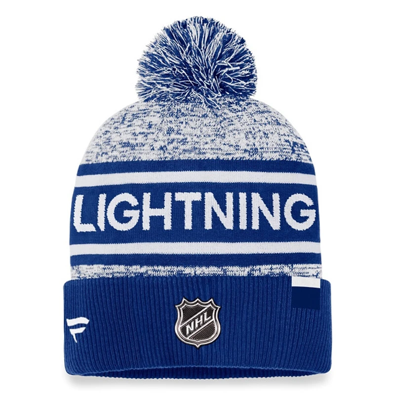 Authentic Pro Rink Heathered Knit - Tuque à revers avec pompon pour adulte