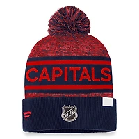 Authentic Pro Rink Heathered Knit - Tuque à revers avec pompon pour adulte