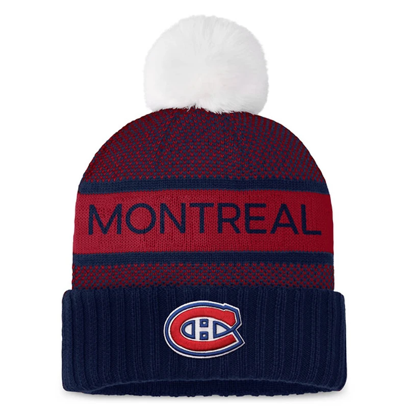 Authentic Pro Rink - Tuque à revers avec pompon pour adulte