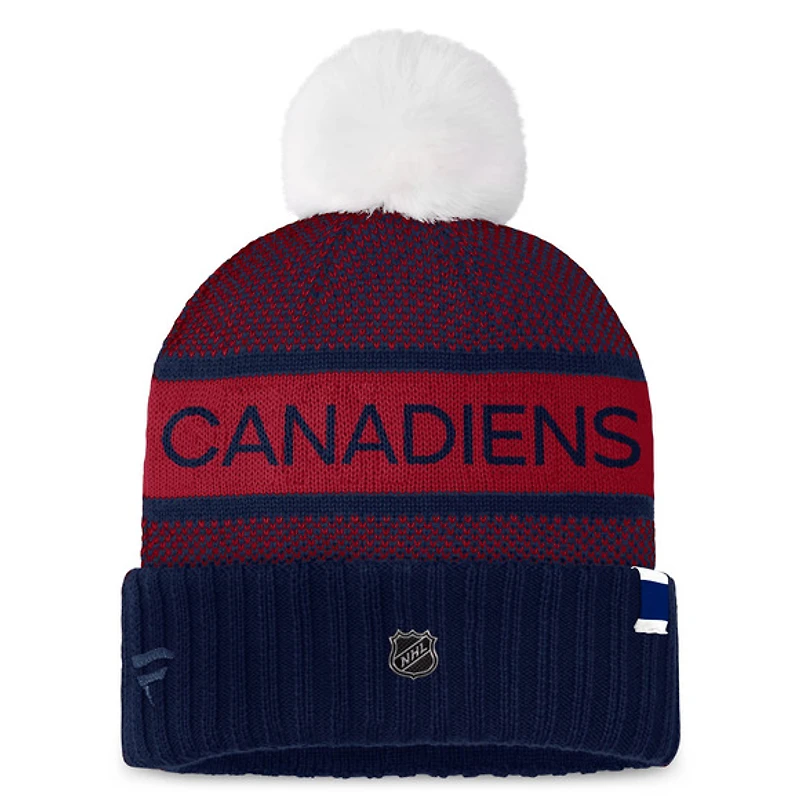 Authentic Pro Rink - Tuque à revers avec pompon pour adulte