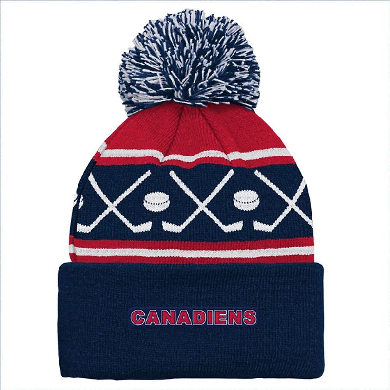 Face Off - Junior Cuffed Tuque with Pompom