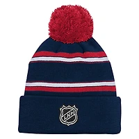 Jacquard Knit - Tuque à revers avec pompon pour junior