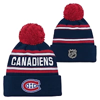 Jacquard Knit - Tuque à revers avec pompon pour junior