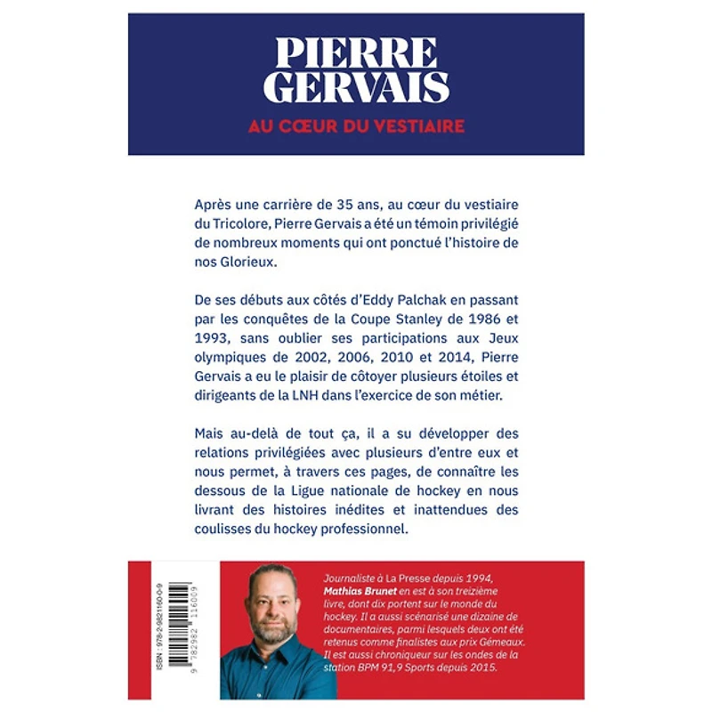 Pierre Gervais : Au cœur du vestiaire - Book