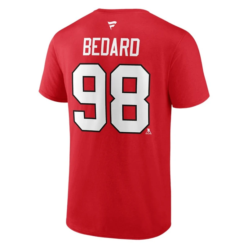 Authentic Stacked #98 Connor Bedard - Adult NHL T-shirt