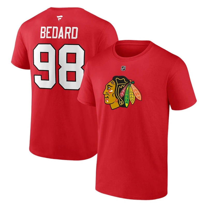 Authentic Stacked #98 Connor Bedard - Adult NHL T-shirt