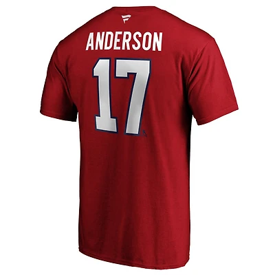 Authentic Stacked #17 Josh Anderson - T-shirt de la LNH pour adulte