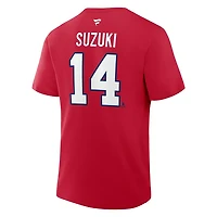 Authentic Stacked #14 Nick Suzuki - T-shirt de la LNH pour adulte