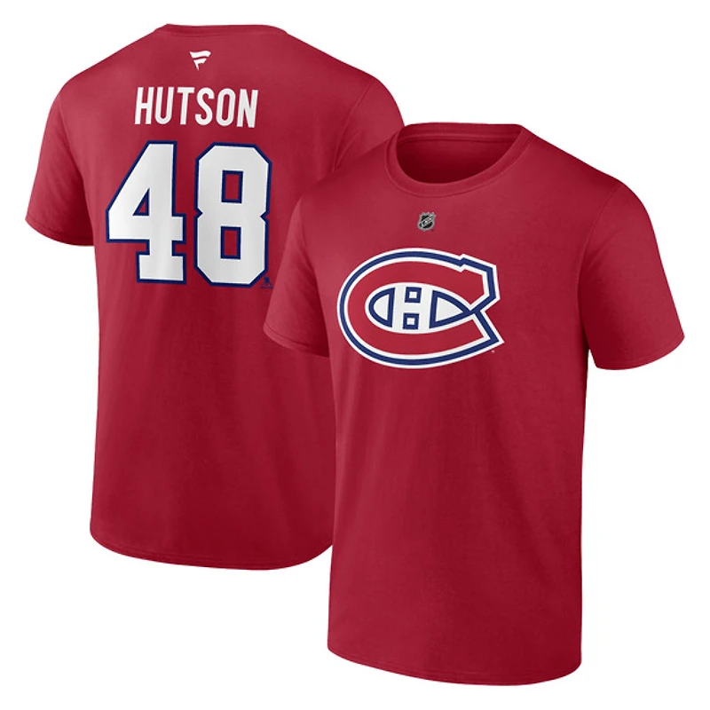 Authentic Stacked #48 Lane Hutson - Adult NHL T-shirt