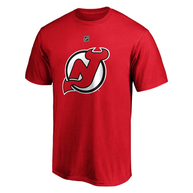 Authentic Stacked #86 Jack Hughes - T-shirt de la LNH pour adulte
