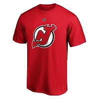 Authentic Stacked #86 Jack Hughes - T-shirt de la LNH pour adulte