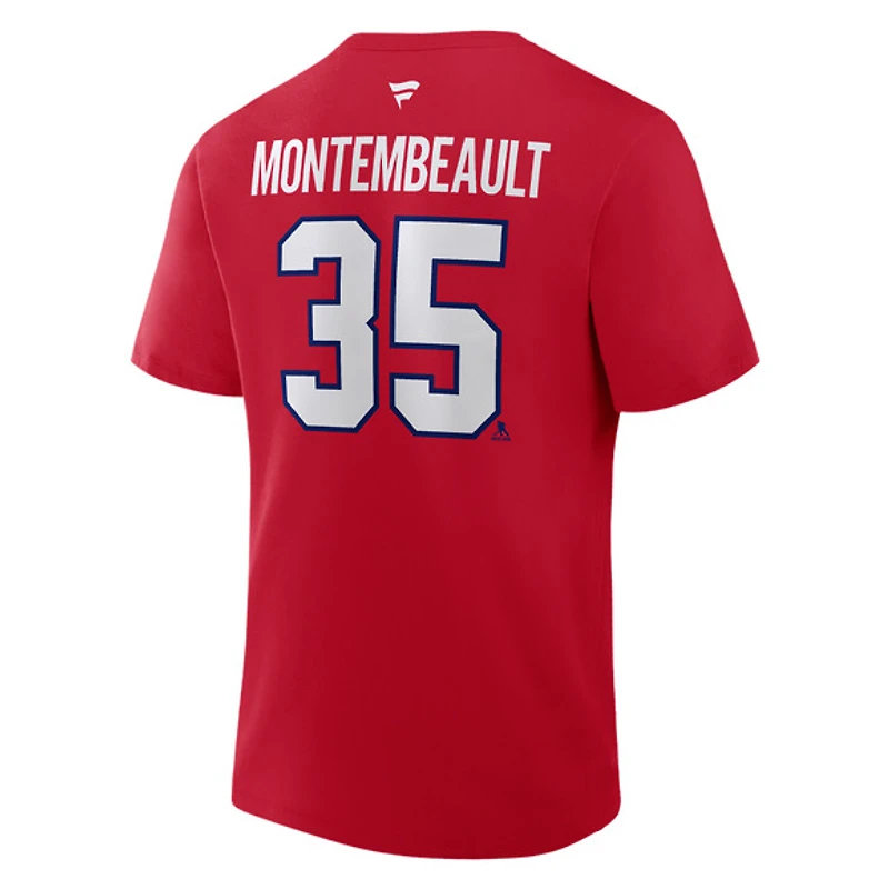 Authentic Stacked #35 Sam Montembeault - T-shirt de la LNH pour adulte
