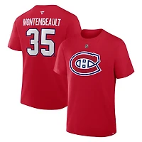 Authentic Stacked #35 Sam Montembeault - T-shirt de la LNH pour adulte