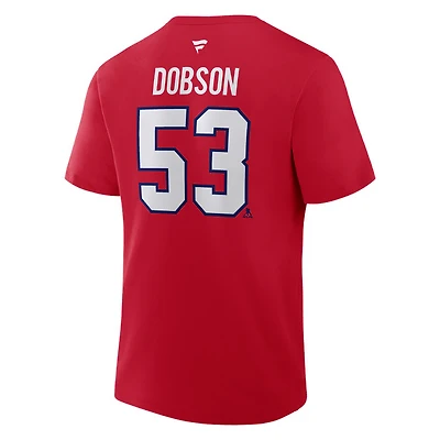 Authentic Stacked #53 Noah Dobson - Adult NHL T-Shirt