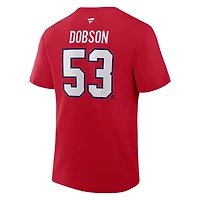 Authentic Stacked #53 Noah Dobson - Adult NHL T-Shirt