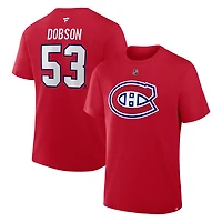 Authentic Stacked #53 Noah Dobson - Adult NHL T-Shirt