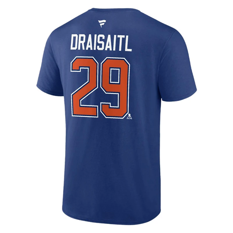 Authentic Stacked #29 Leon Draisaitl - T-shirt de la LNH pour adulte