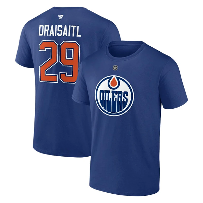 Authentic Stacked #29 Leon Draisaitl - T-shirt de la LNH pour adulte