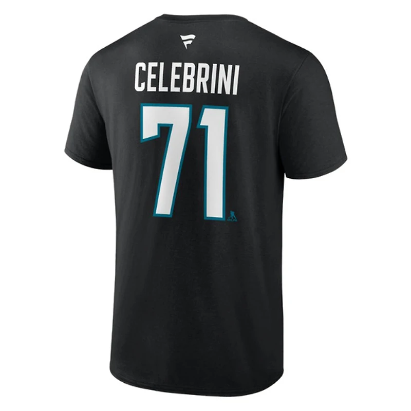 Authentic Stacked #71 Macklin Celebrini - T-shirt de la LNH pour adulte