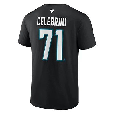 Authentic Stacked #71 Macklin Celebrini - T-shirt de la LNH pour adulte