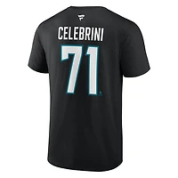 Authentic Stacked #71 Macklin Celebrini - T-shirt de la LNH pour adulte