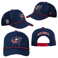 Authentic Pro 2026 Podium Blue Jackets de Columbus - Casquette ajustable pour junior